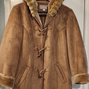 Croft & Barrow Women's Brown Teddy Jacket XL